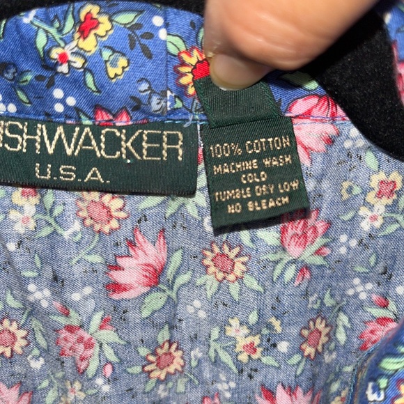 Vintage Bushwacker Women's Large L Cotton Button Up Collared Sleeveless Shirt - Picture 6 of 12